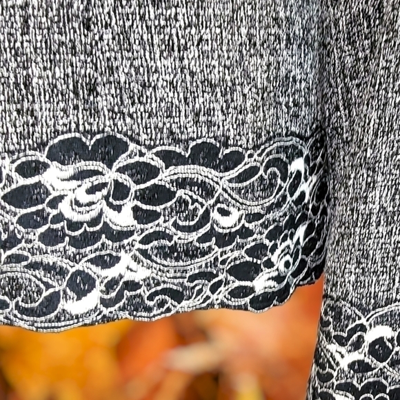 COLDWATER Creek Sz M Tweed Gray Blazer T43 - Picture 4 of 7